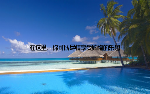 在这里, 你可以尽情享受购物的乐趣